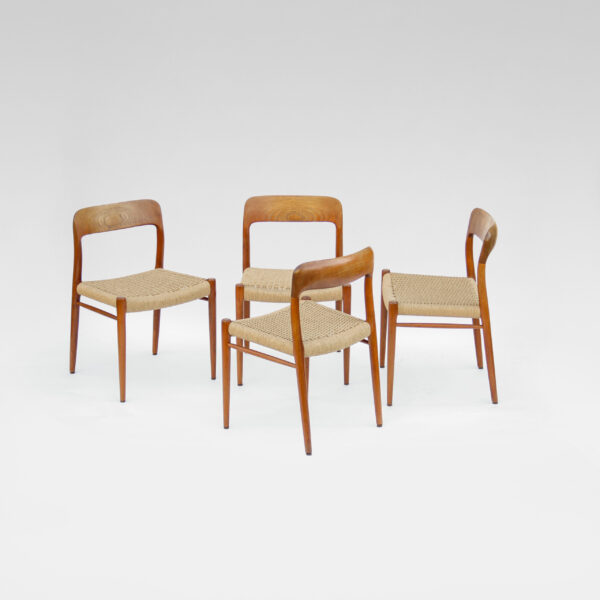 Set de 4 sillas #75 Niels Otto Møller 1960s