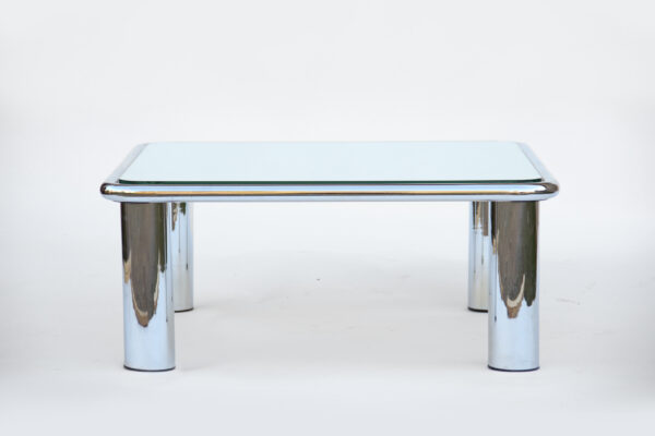 “SESANN” SERIES COFFEE TABLE BY GIANFRANCO FRATTINI FOR CASSINA, 1968 - Imagen 2