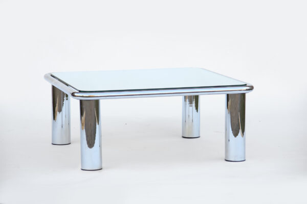 “SESANN” SERIES COFFEE TABLE BY GIANFRANCO FRATTINI FOR CASSINA, 1968 - Imagen 3